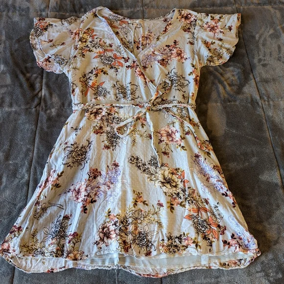 Charlotte Russe | Dresses | Charlotte Russe Light Blue Floral Design Dress  Size L | Poshmark